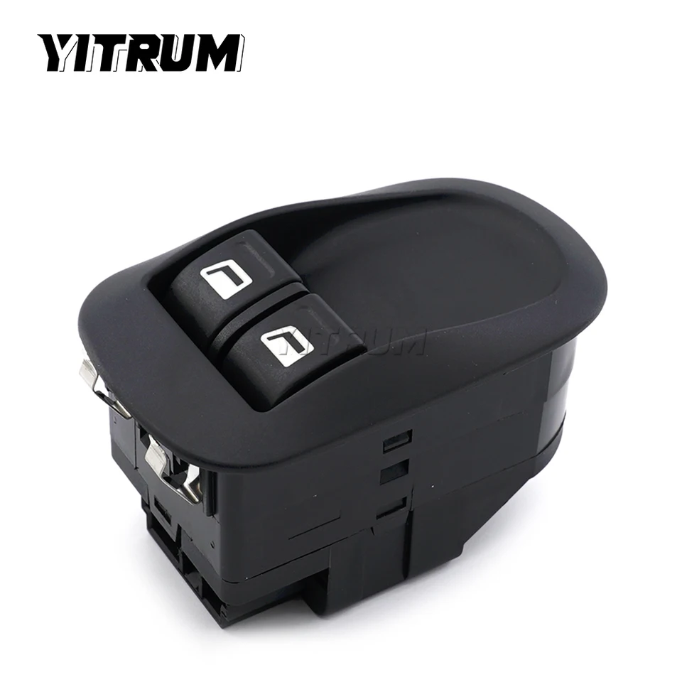 Power Window Switch Master With Electric Mirror Button - Black For Peugeot 206 & 306