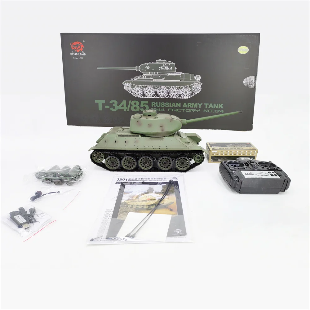 Coolbank 개조 에디션 1/16 2.4ghz 리모컨 소련 T34 탱크 모델, Heng Long 3909-1 러시아 육군 탱크 t34/85 장난감
