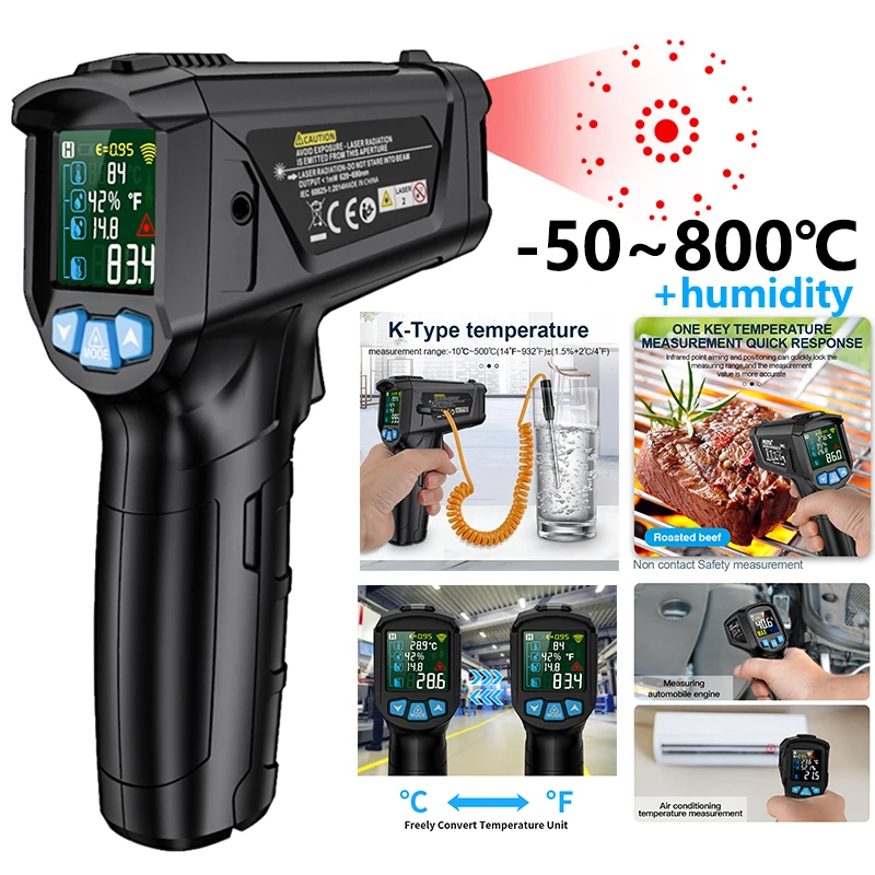 Enhanced Infrared Thermometer with Double Laser for High Temperature Measurement