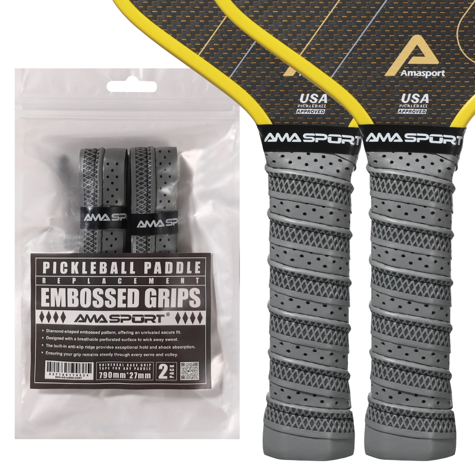 Non-Slip Pickleball Paddle Grip Tape Moisture-Wicking Pickball Replacement Grip Premium Pickleball Racket Replacement Grip Wrap