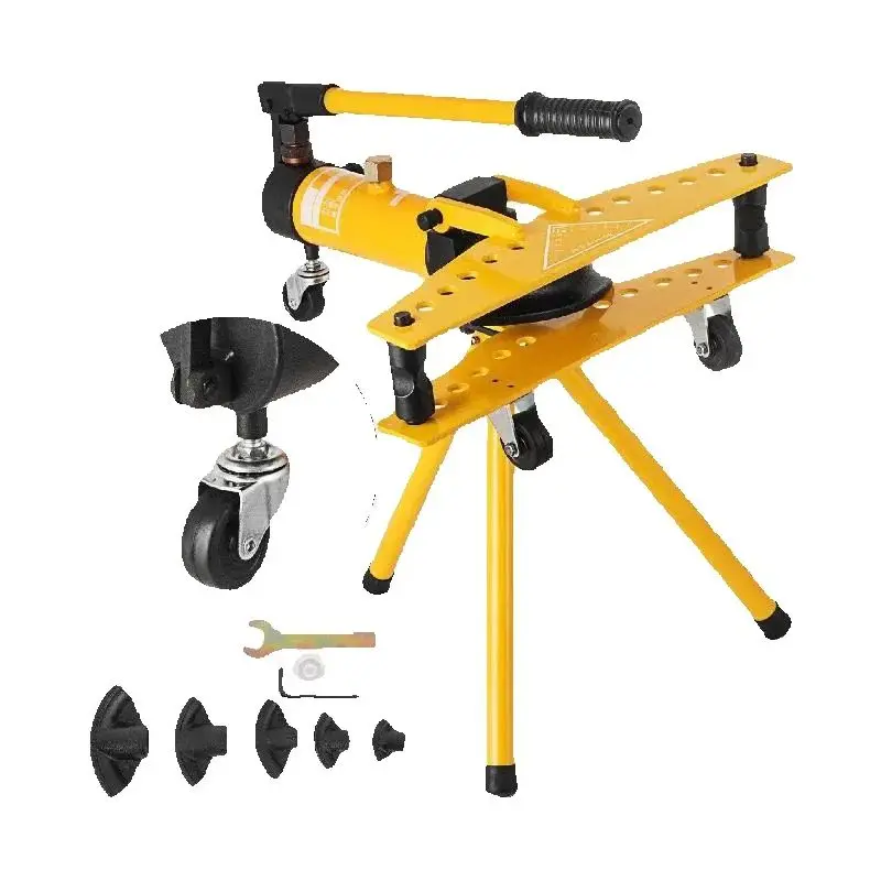 SucceBuy SWG-1 Piegatubi idraulici manuale integrale diametro 13-34 mm con 6 matrici Strumento multifunzione per piegare tubi in acciaio e rame da 10 tonnellate