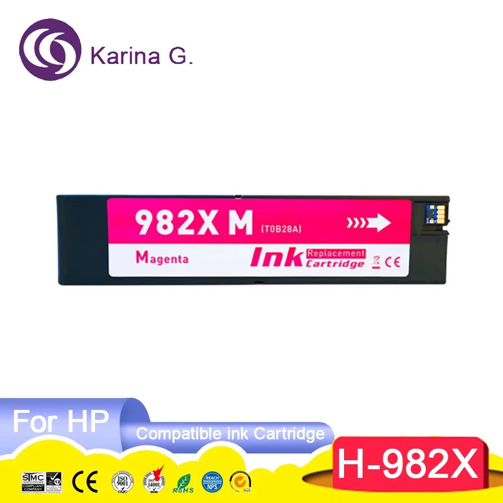 982 982X Premium Compatible Color Inkjet Ink Cartridge for 982X for PageWide En