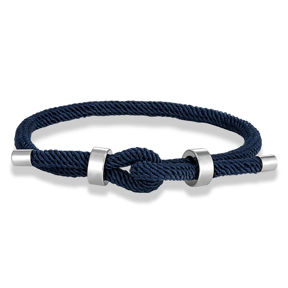 MKENDN Minimalist Men Women Adjustable 4MM Nautical Forever Knot Rope Bracelet For Lovers Dad Son Boyfriend Jewelry Gifts
