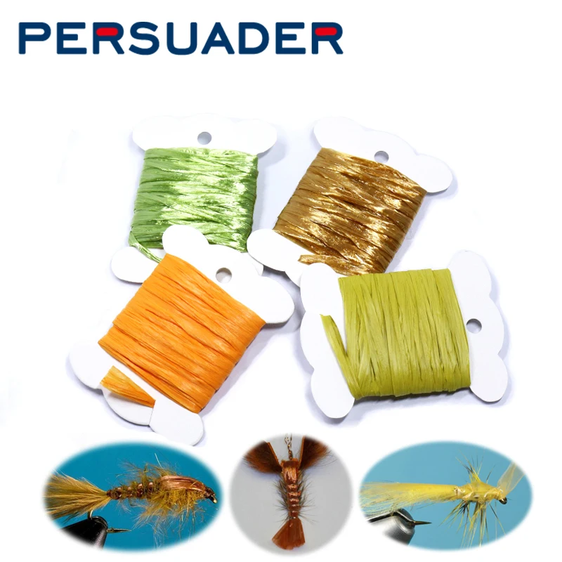Sexader Hot 10 Colori Opzionali 4 Metri Rafia Swiss Straw Rafene Wing Nymph Back Body Film Sottile Sintetico Fly Legatura Materiali