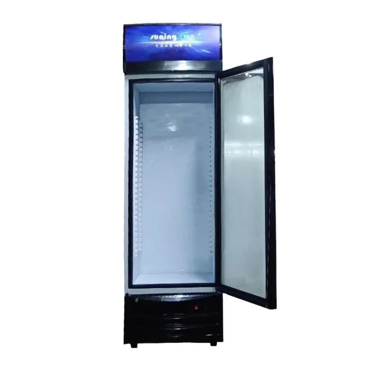 LC/D278 Vertical Transparent Lcd Showcase Glass Showcase Designs Single Display Cooler