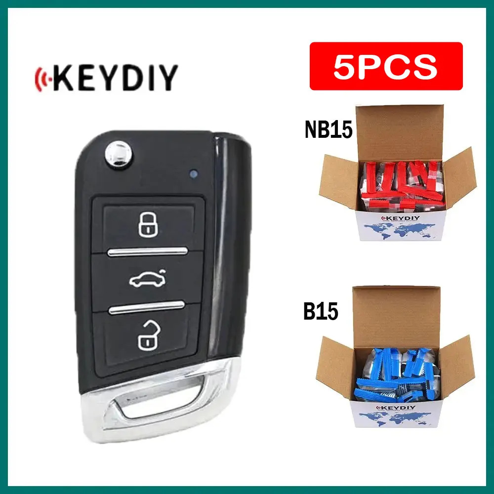 

5pcs KEYDIY KD B15 NB15 Multifunctional Remote Key 3 Buttons KD NB Series KD Remote Car Key for KD900 KD900+ URG200 KD-X2 Mini