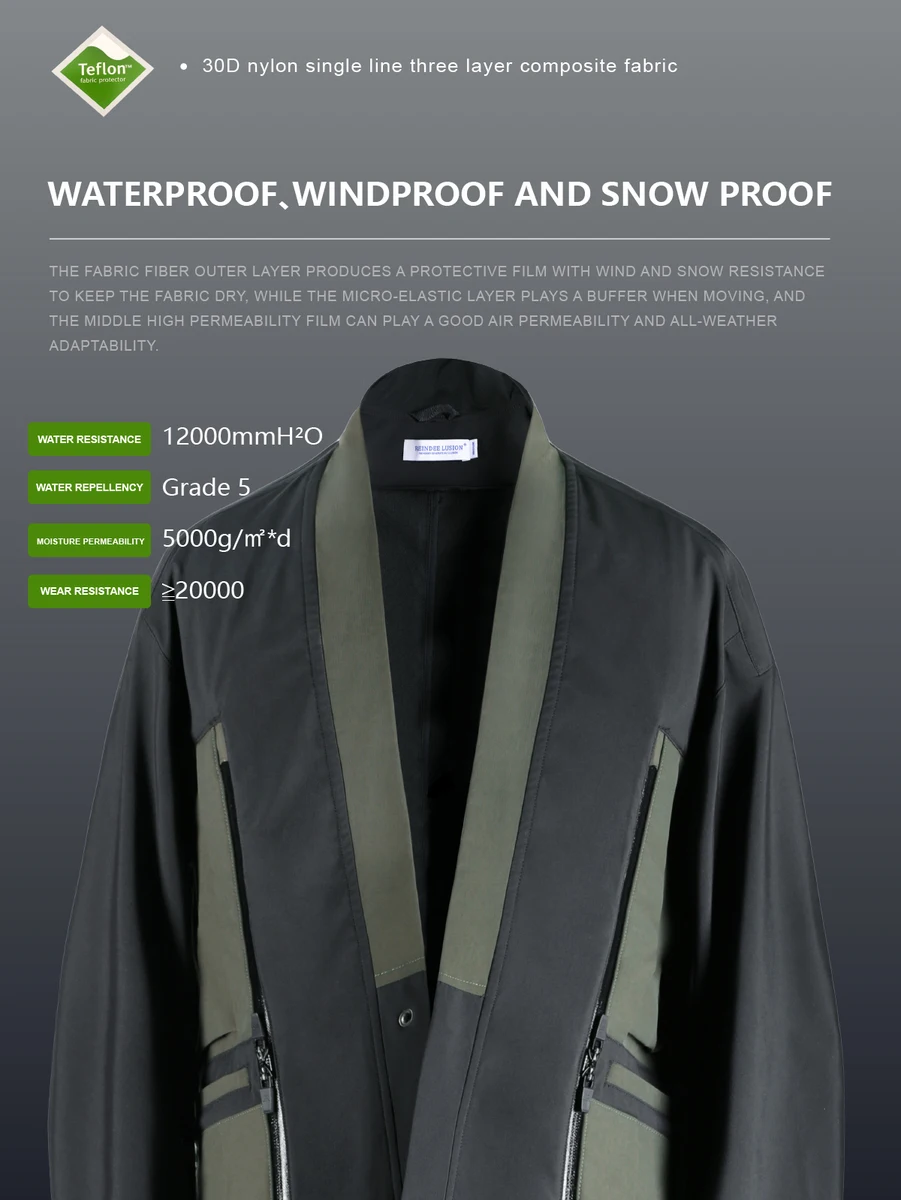 Reindee Lusion 22ss Functional kimono jacket waterproof dwr coating multiple pockets carrying sling techwear japanese style