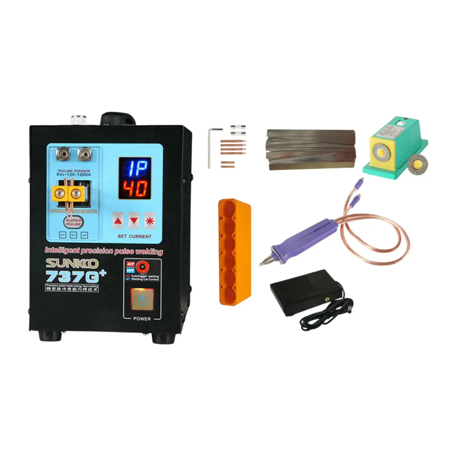 Spots Welder Accessories 1.5kW Instantaneous Power 00-99 Adjustable Welding Current with Handle Welding Device Digital Display 2