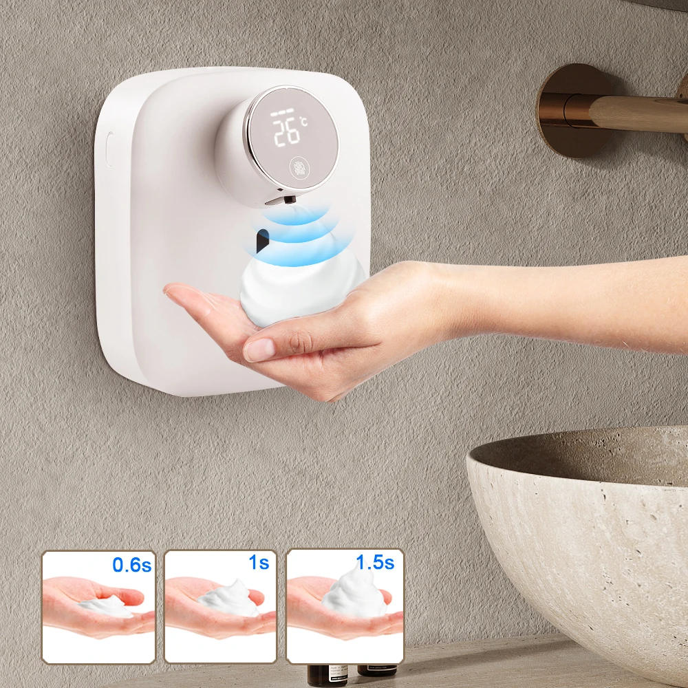 Dispensador De Jabón Automático Recargable – 380 Ml, Sensor Sin Contacto, USB-C, Para Baño Y Cocina