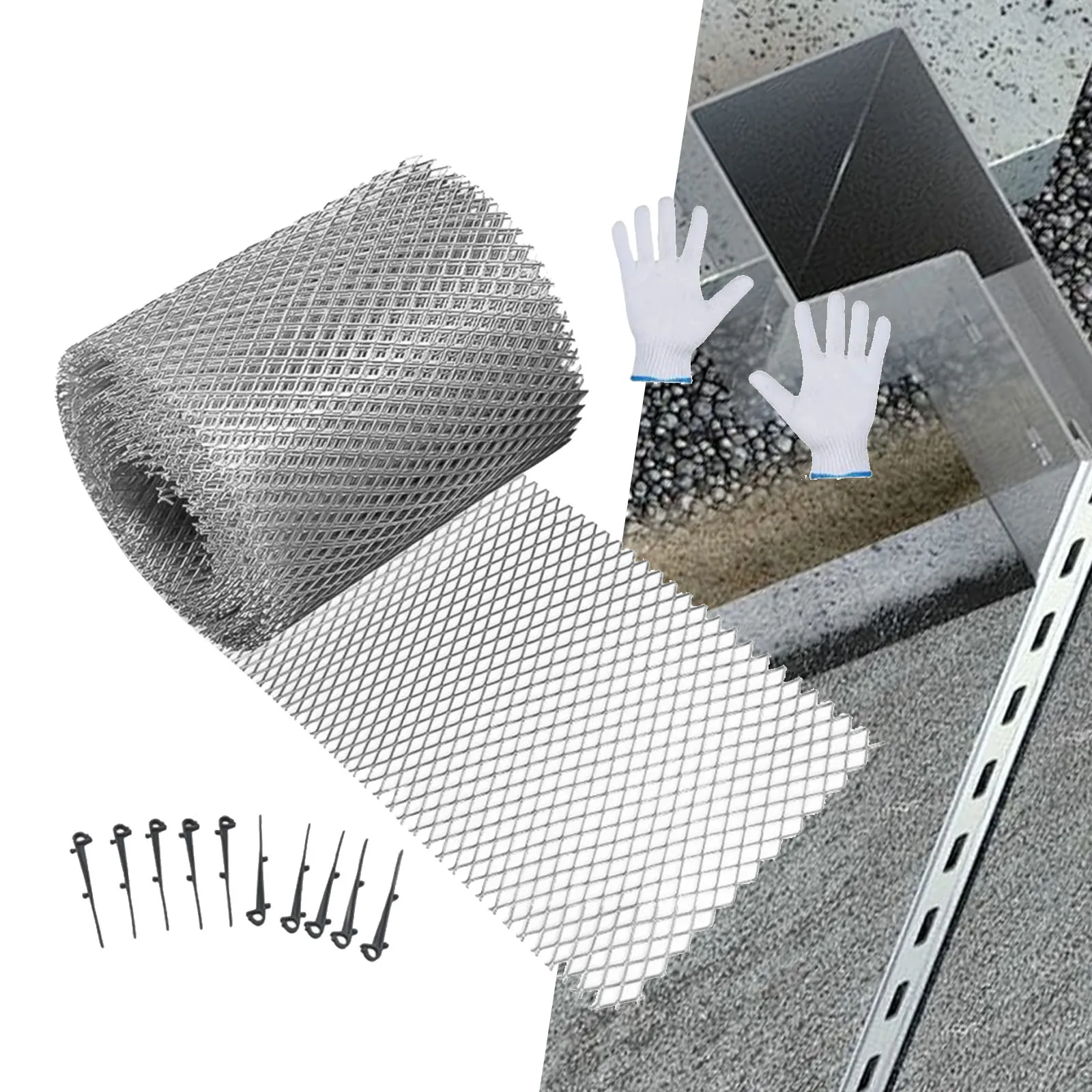 Drainage Ditch Filter Screen Aluminum Roof Gutter Protective Cover Rainwater Trough Gutter Leaf Guard Mesh Anti Clogging