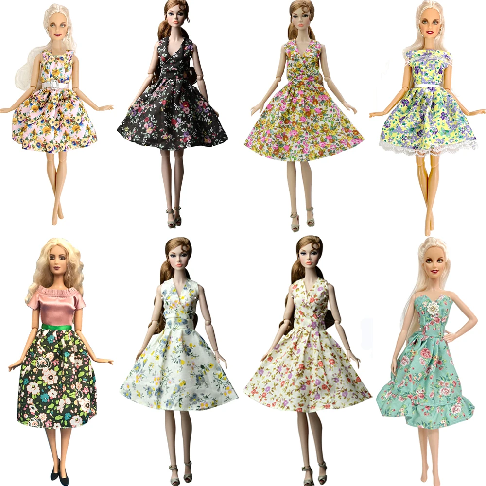 

NK Official 1 Pcs Barbies Doll Clothes Dress Fashion Outfit Shirt Casual Wear Skirt For Barbie&1/6 BJD Blythe Doll Clothes JJ