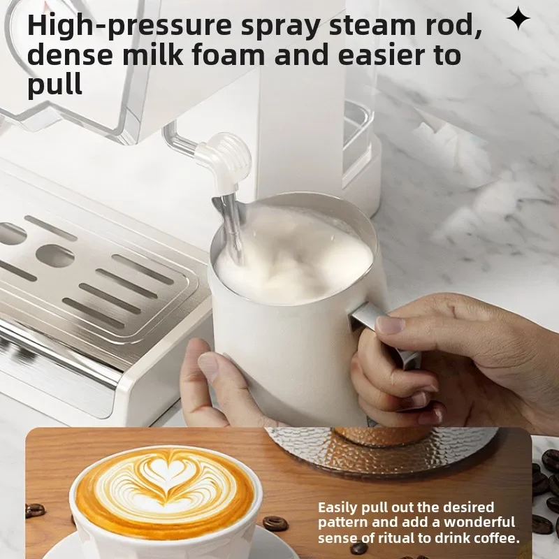 Semi-automatic Espresso Machine Coffee Maker Control Panel Suitable for New Users Small Home Espresso Machine Steam Milk Frother