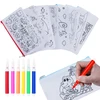 Storage Pen Case Environment Protection Non-woven Fabric with Markers Cartoon Pattern DIY Graffiti Household Kids Pen Bag TMZ 1