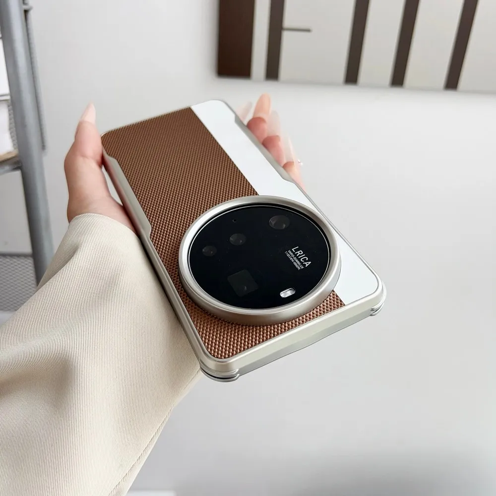 Luxury PU Leather Matte Plating Protective Back Cover Case