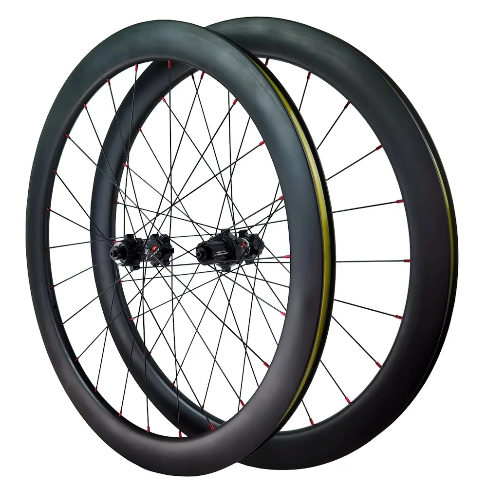 Passak Gravel Road Bike Wheelset Freno A Disco Center Lock Carbon 700C Wheel Set 24H 38 50Mm Profondità Hg/Ms/Xd Hub Driver 11S 12 Velocità