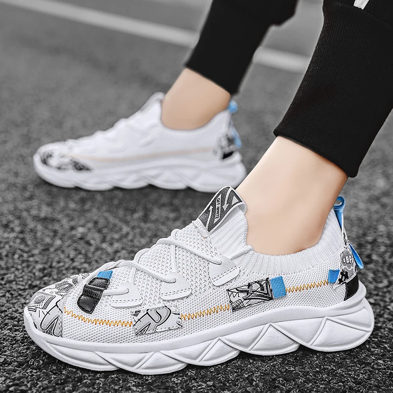 

2023 Men's Shoes Autumn Sports Shoes Women's Casual Men's Shoes size39-44 Breathable Woven Lace Up Versatile Fashion Men's Shoes