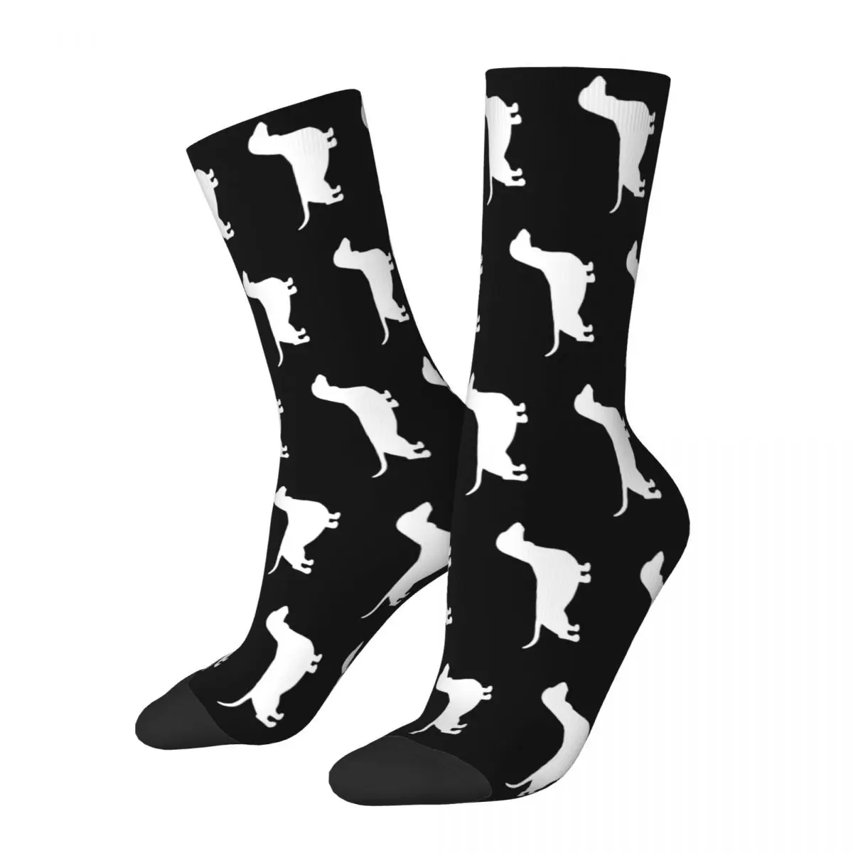 

Dachshund Silhouette Wiener Dog Smooth Coated Doxie Socks Harajuku Sweat Absorbing Stockings All Season Long Socks Accessories