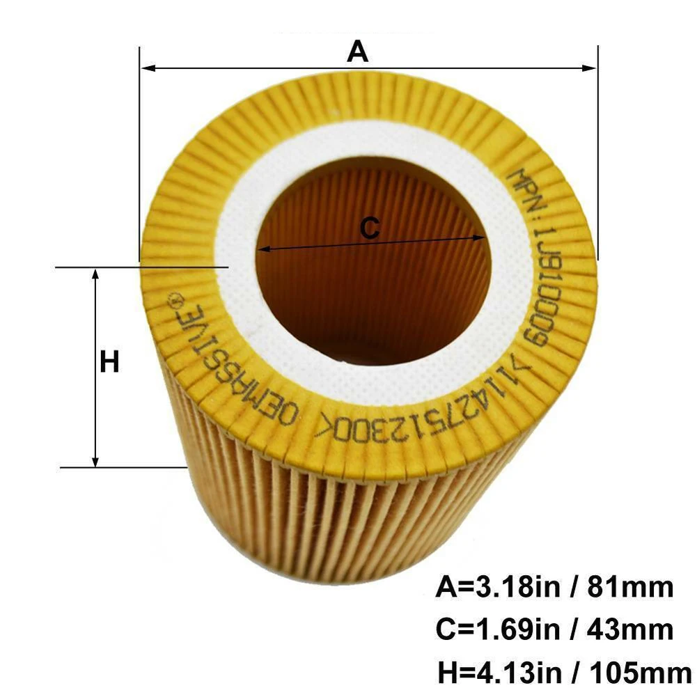 Oil Filter Replacement Automotive Replacement Oil Filter 11427512300 11421427908 for BMW 323Ci 323i 325i 328i 330i 525i 528i
