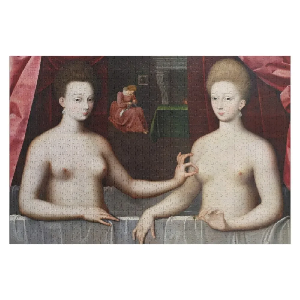 

Gabrielle d'Estrées and One of her Sisters Taking A Bath Jigsaw Puzzle Adult Wooden Wooden Name Works Of Art Children Puzzle