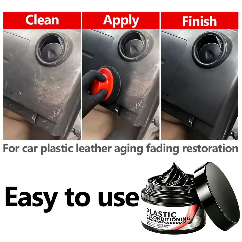 Kit di riparazione per pelle auto, agente per il restauro della plastica, riparazione di graffi e scolorimenti per sedili, volanti, cruscotti, paraurti e parafanghi - Image 3