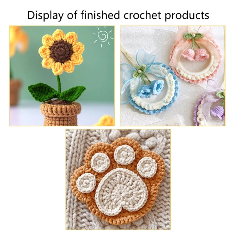 

YYSD Набор крючков для вязания крючком Инструмент для вязания Набор аксессуаров для вязания Стартовые наборы для вязания крючком