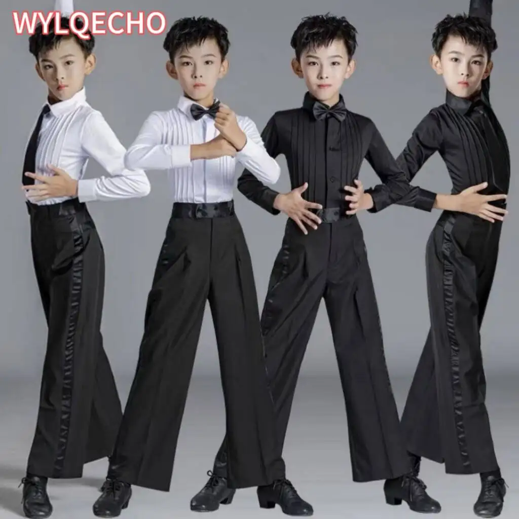 Dance Dress Boys Children Latin Dance Dress Practice Clothes Summer Latin Competition Performance Costumes Shirt Pants Suit