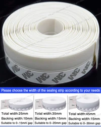 Weatherproof Self - Adhesive Door and Window Seal Strip - 45mm Width (White)