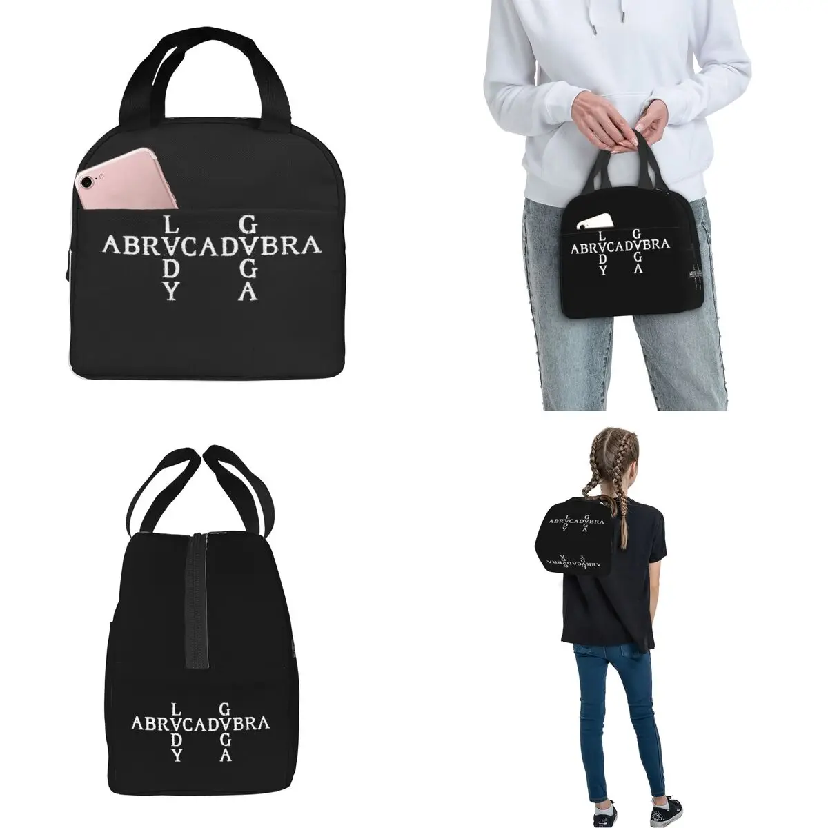 Lady Gaga Abracadabra Mayhem Insulated Lunch Bag Thermal Bag Lunch Container Leakproof Tote Box Girl Boy Beach Outdoor
