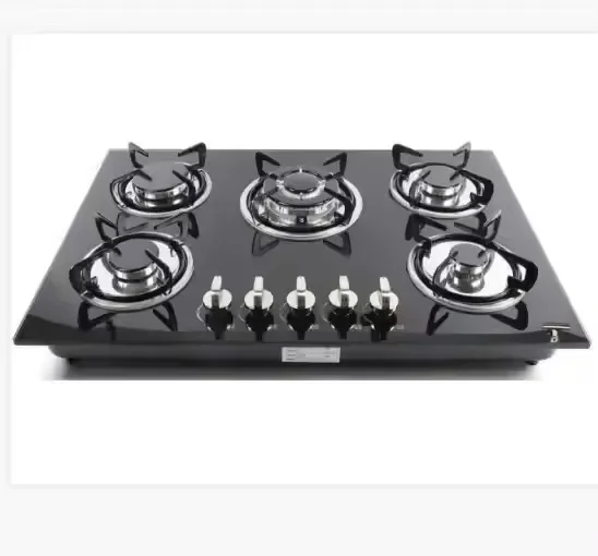 5 burners glass top gas stove gaziniere plaque a gaz estufa de gas stove part cuisinieresin gaz