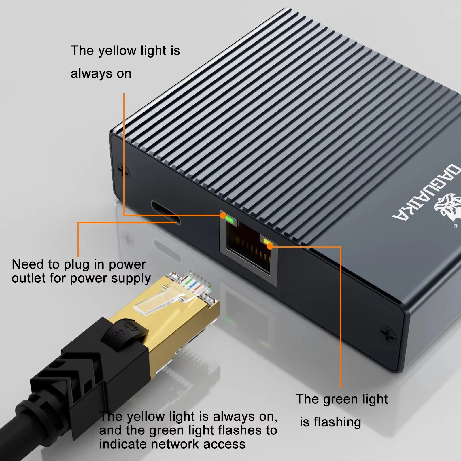 High-Speed RJ45 Ethernet Splitter Adapter - Multi-Port Gigabit Network Extender