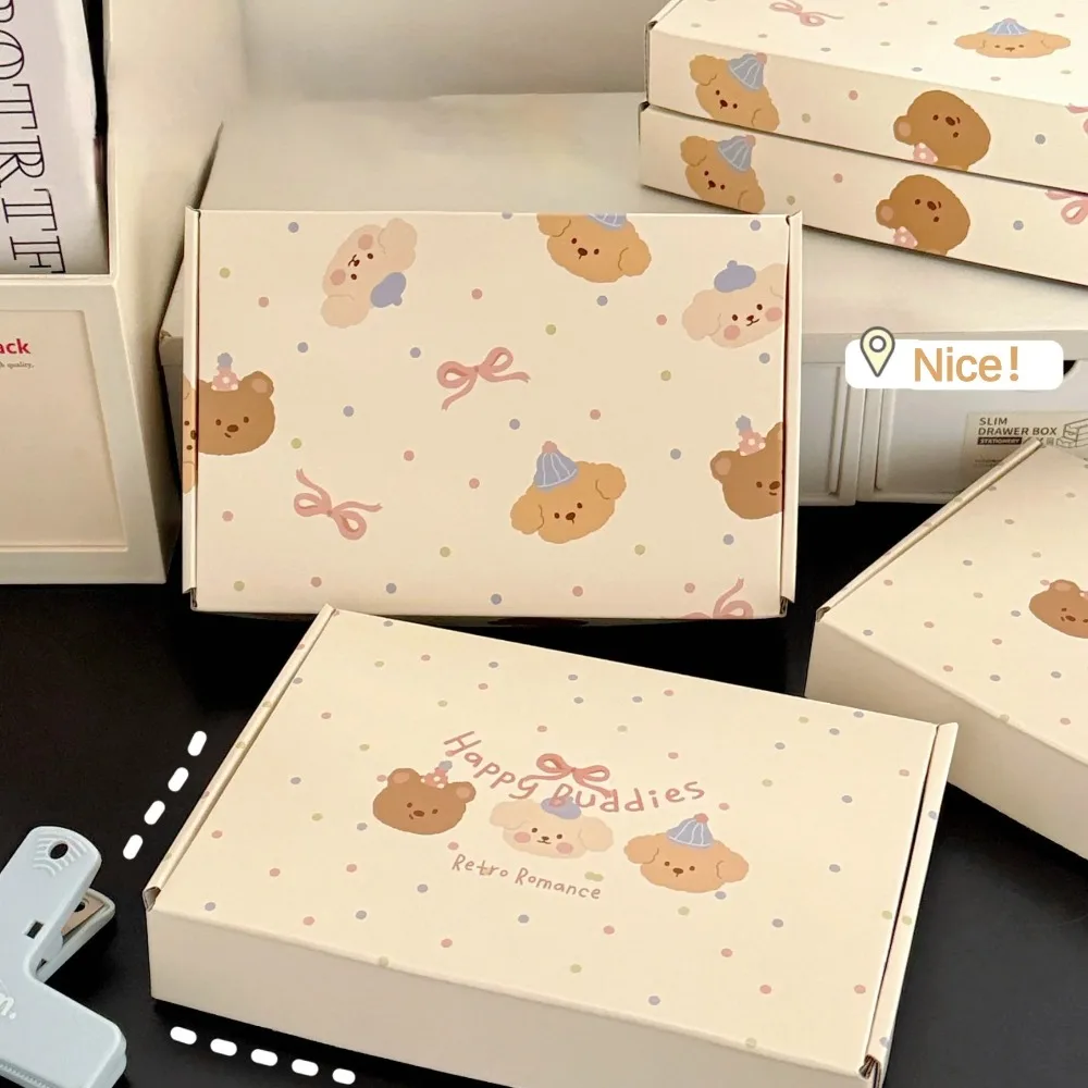 Milk Yellow Corrugated Box – Cute Cartoon Design, Reusable Thickened Square Packaging B... - SKU TCB20572 - UGI Packaging