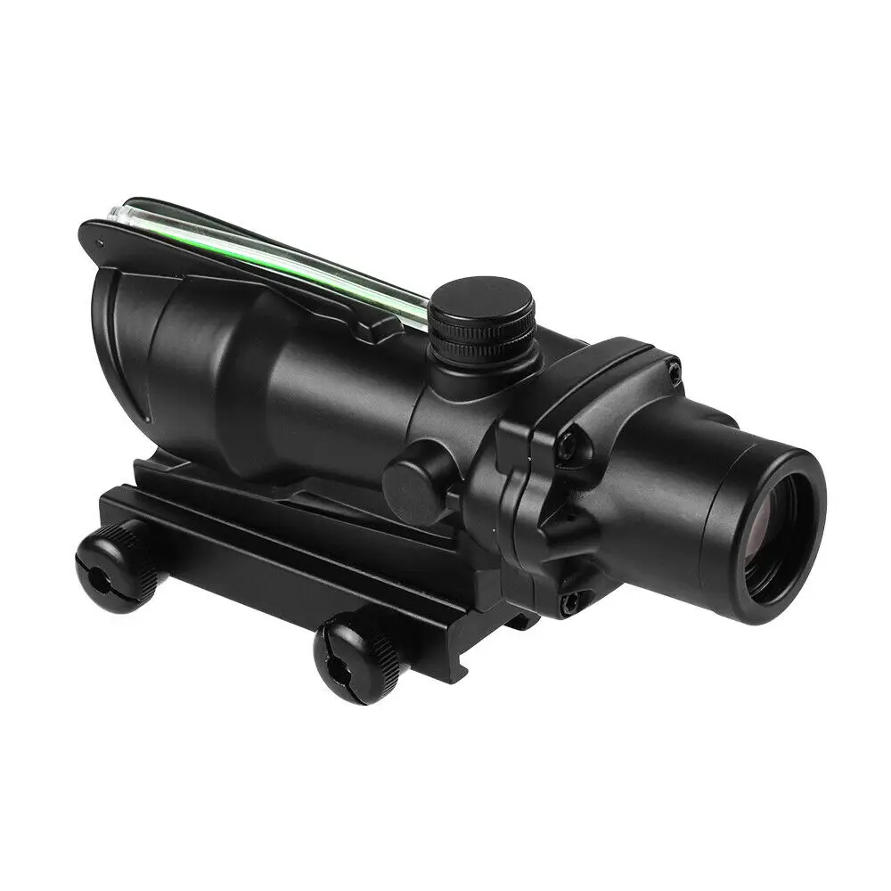 4x32 Fiber Optics Red Green Chevron Cross Illuminated Tactical Sight Scope