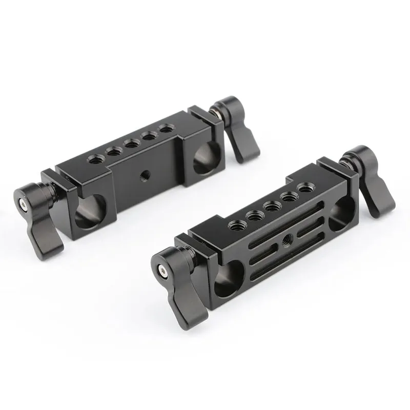 Rod Clamp 15mm Railblock With 1/4"-20 Tapped Mounting Holes For Camera Cage Rig