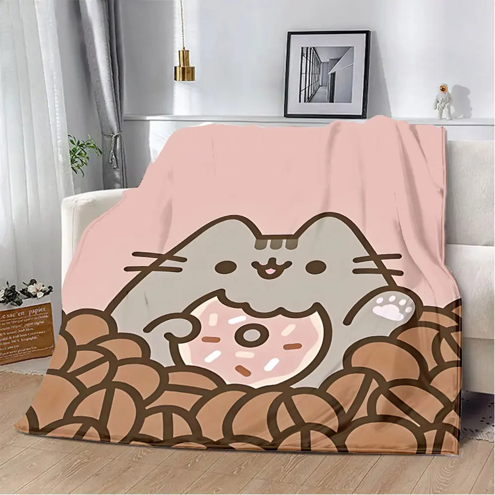 Pusheen Cat Printed Blanket Picnic Blankets Warm Blanket Soft and