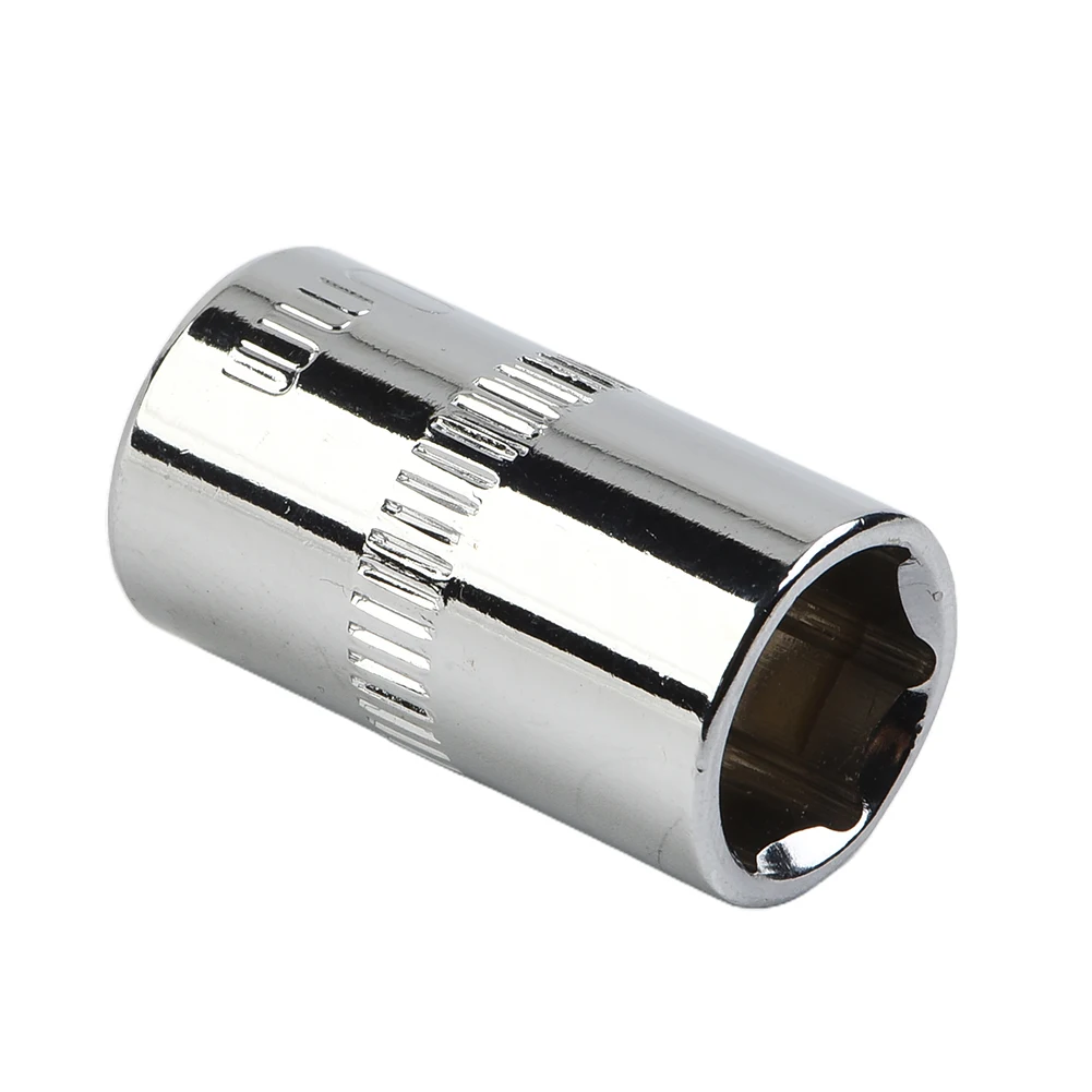 4pcs/set Socket Chrome Vanadium Steel 1/4Inch Drive 6-Point Socket 10mm Socket DIY Hand-making Household Maintenance Tool Silver