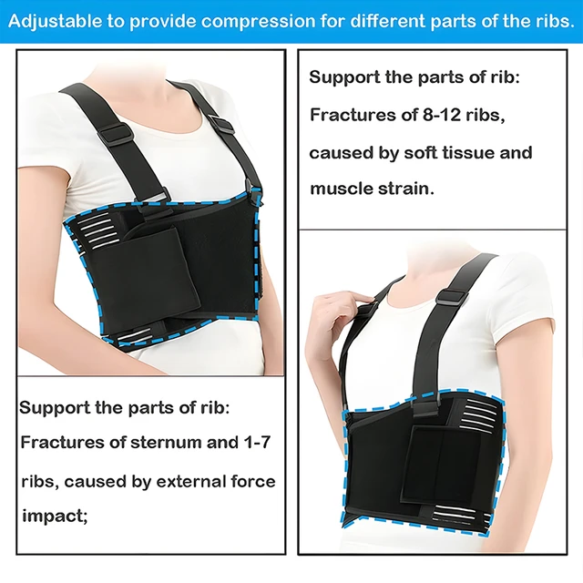 Broken Rib Brace Chest Binder Belt for Men Women Breathable Rib Support  Wrap for Cracked Fractured or Dislocated Ribs Protection - AliExpress