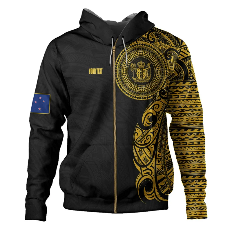 Sweat à Capuche Zippé Personnalisable Homme - Texte/logo Imprimé, Poches, Coupe Ajustée, Polyester-coton