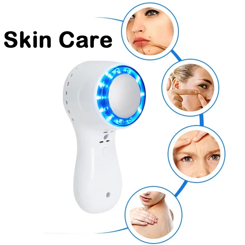 

Cryotherapy Skin Cooling Machine Cold Compress Blue Photon Skincooler Facial Reduce Swelling Shrink Pore Ice Cooler Calming Care