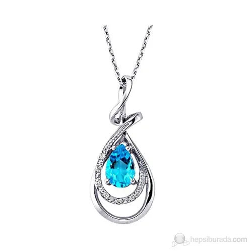 

Ожерелье с бриллиантами Gizzaro Blue topaz, «она ваш любимый»