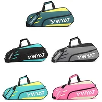 YWYAT Sports Bag Badminton Bag Single Shoulder 3 Rackets Backpack Tennis Badminton Racket Bag Thickened Nylon Beach Tennis Bag 1