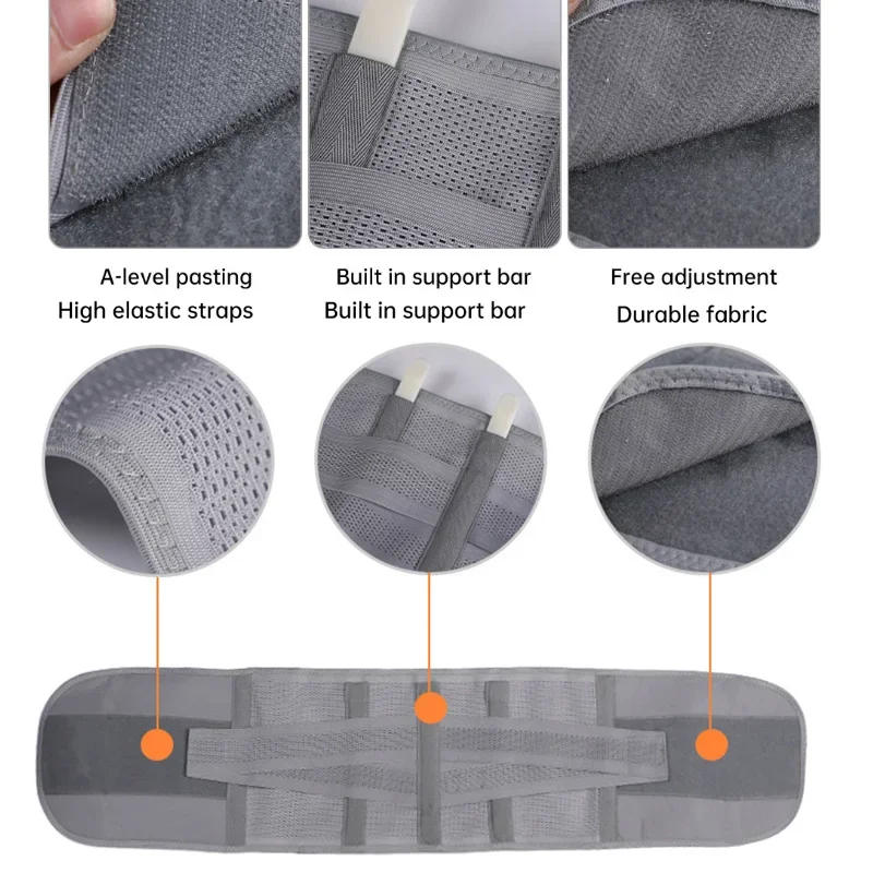 Adjustable Back Braces Waist Belt Men Women Work Lower Back Pain Relief Breathable Anti-skid Spine Lumbar Support Belt