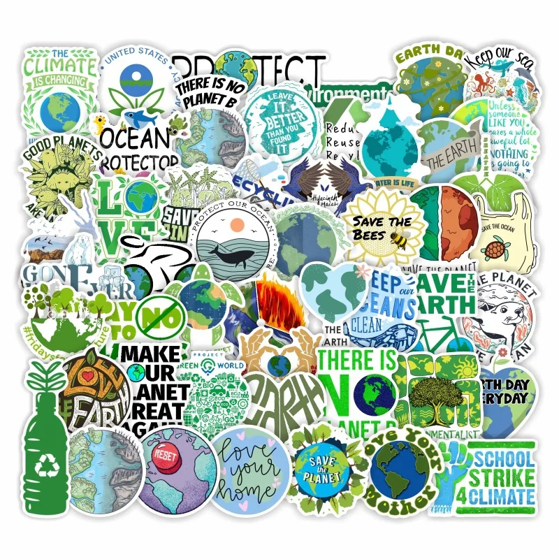 

10/30/50Pcs Protect The Earth Stickers For Suitcase Skateboard Laptop Luggage Fridge Phone Car Styling DIY Decal Pegatinas