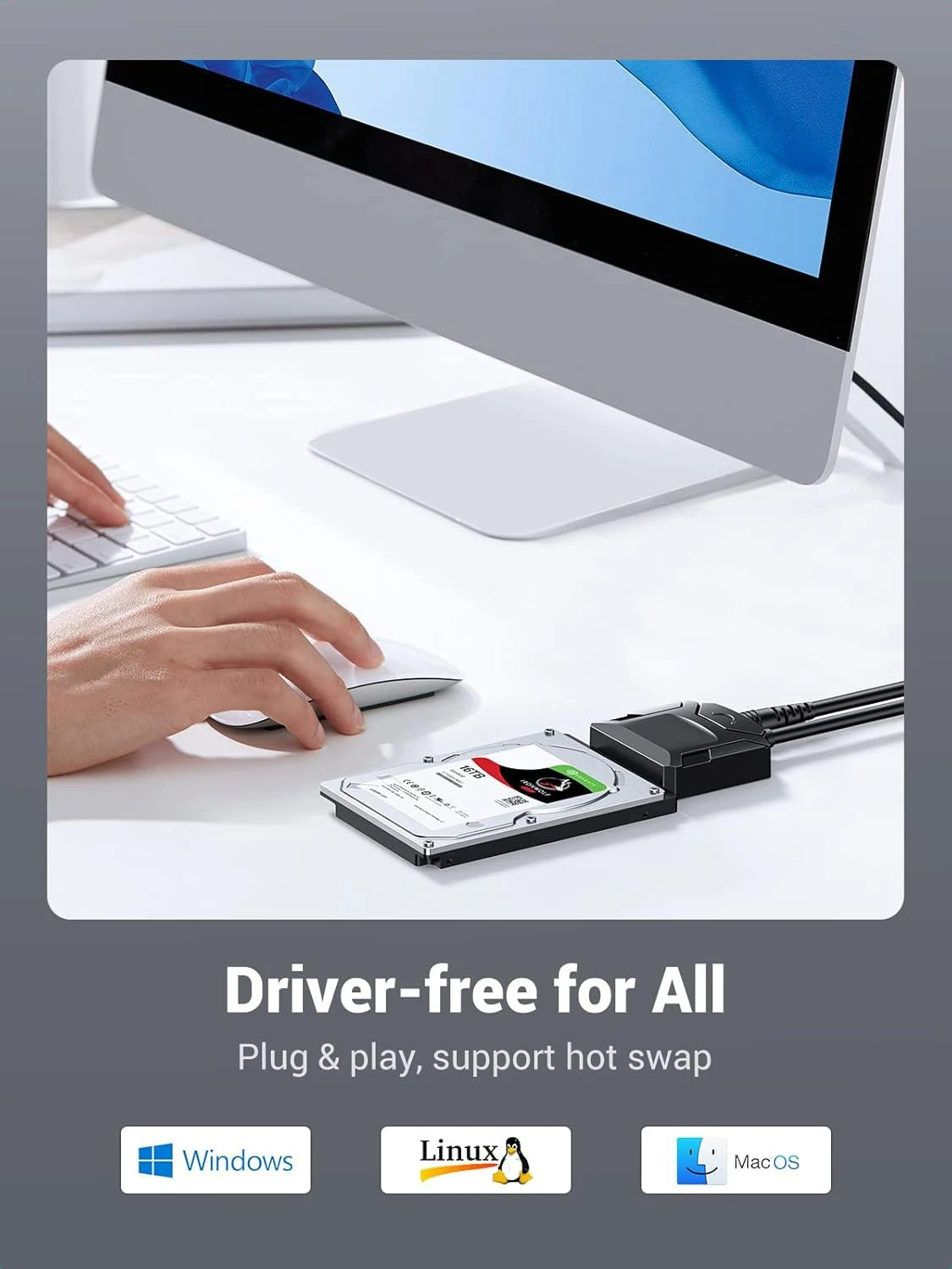 5Gbps ���� �ø��� ATA �ϵ� ����̺� ����� USB 3.0 - SATA 3 ���̺� (3.5/2.5��ġ ���� HDD SSD SATA to USB ��ȯ��)