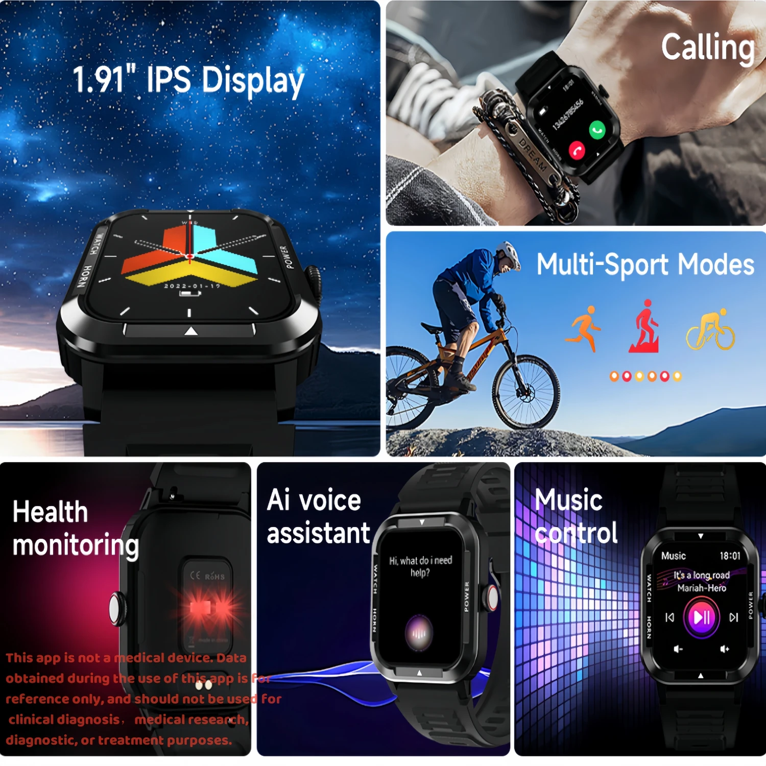 New Smartwatch, 4.85cm Display Smartwatch With Calls, 100+ Sport Modes, Android Gift