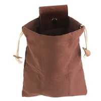 Sac de Camping en cuir pour l'extérieur, sac de brousse, récolte de légumes, jardin, cueillette de fruits, outils de taille, pochette de rangement suspendue 4