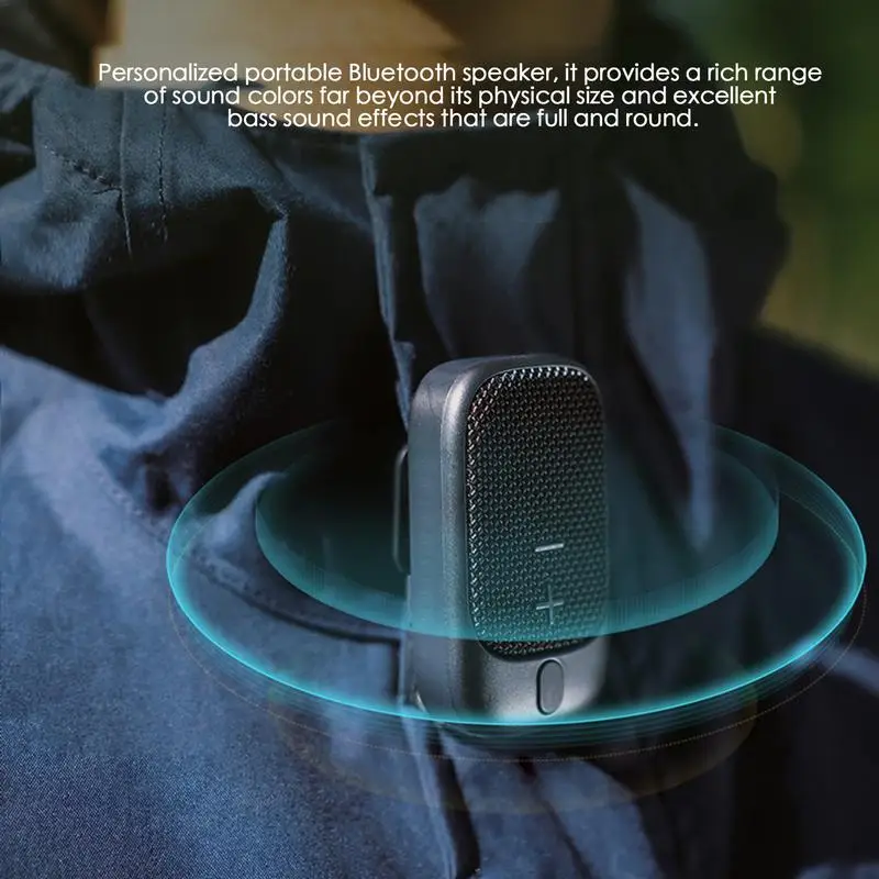 Wireless Speaker Portable Stereo Bass for Outdoor Use Wearable Waterproof Portable Shower Speaker for Camping BBQ Hiking