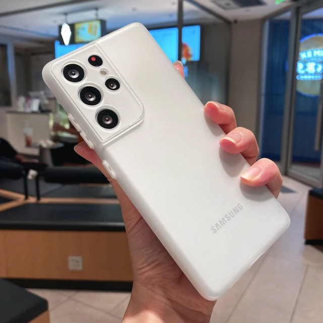 0.3mm Slim Soft TPU Phone Case For Samsung Galaxy S22 S21 Plus Note 20 Ultra Thin Matte Cover For Samsung Galaxy A52 A72 Case Transparent White