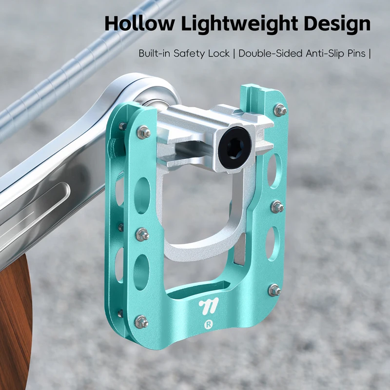 WEST BIKING 0802157 Folding Bike Pedals Aluminum Alloy 3-Bearing Anti-Skid - Image 3
