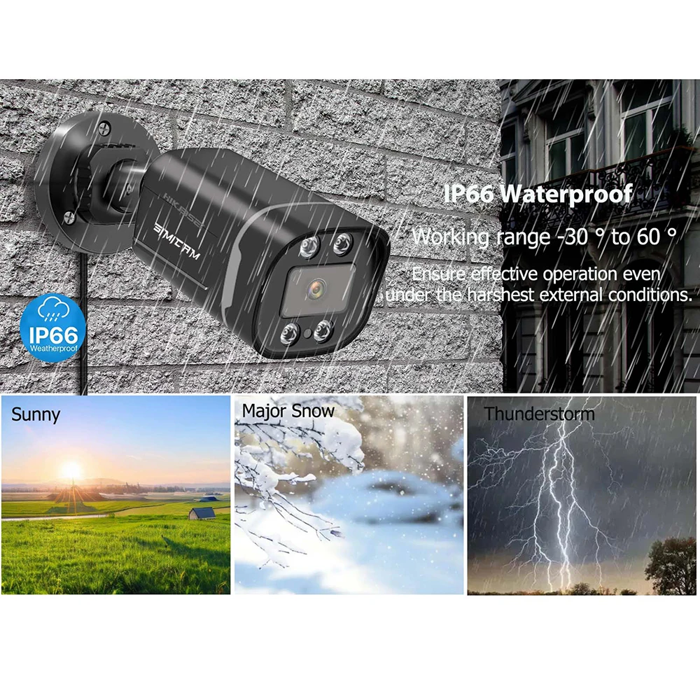 4K 8MP POE IP Camera, H.265 Audio Dome Security Camera, Human Detection, IR Night Vision, ONVIF, 48V POE, CCTV Surveillance Came 4