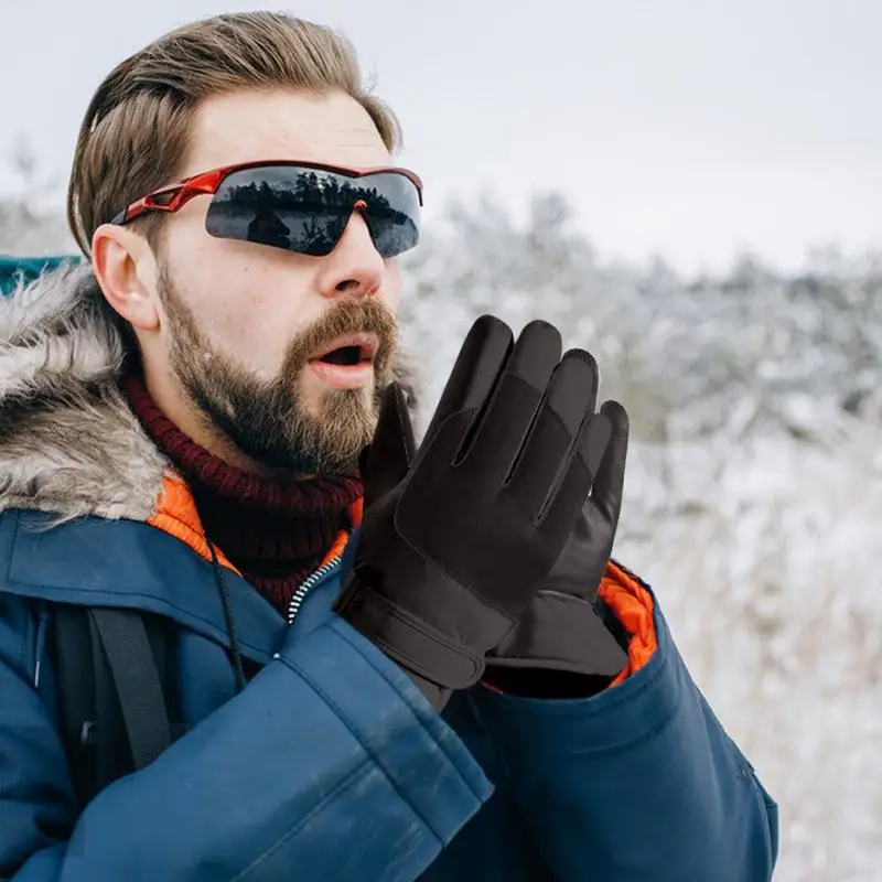 Ski Gloves Women Warm Womens Winter Gloves Touchable Screen Snow Gloves Non-Slip Boys Winter Gloves Snowboarding Gloves For 3